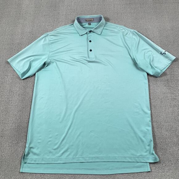 Peter Millar Polo Shirt Adult Large Green Short Sleeve Summer Comfort Golf Men's - Picture 1 of 14